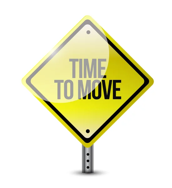 Time to move signpost illustration design — Stock Photo, Image