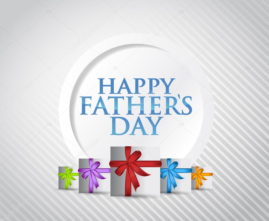 happy fathers day gift card illustration design