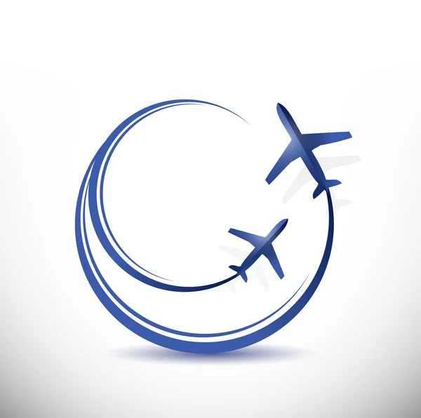 Air traffic airplanes illustration design — Stock Photo, Image