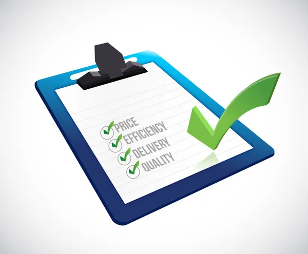 Check list selection on a clipboard. illustration — Stock Photo, Image