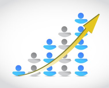 insanların başarı iş grafik illüstrasyon