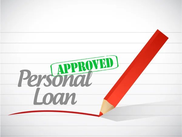 Approved personal loan stamp illustration design — Stock Photo, Image