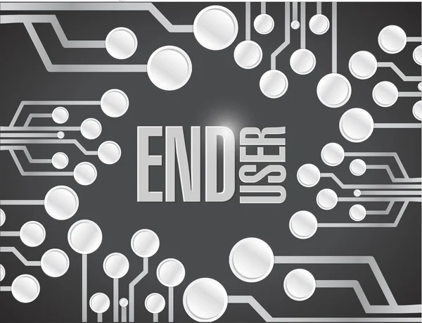 End user circuit board white board illustration — Stock Photo, Image