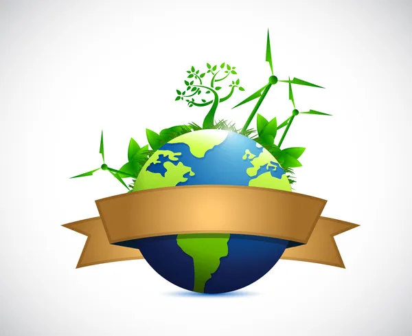 Globe teken en eco concept afbeelding ontwerp — Stockfoto