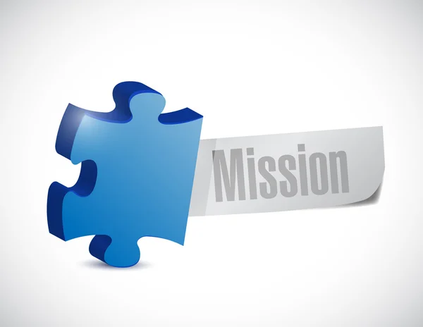 Mission puzzle piece sign illustration design — Stock Photo, Image