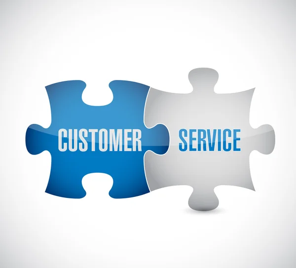 Customer service puzzle pieces illustration — Stock Photo, Image