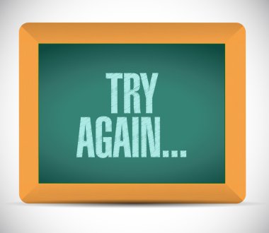 Yeniden Deneyin. mesaj panosu çizimi