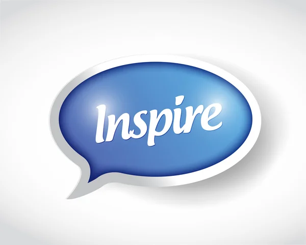 Inspire speech bubble message illustration — Stock Photo, Image