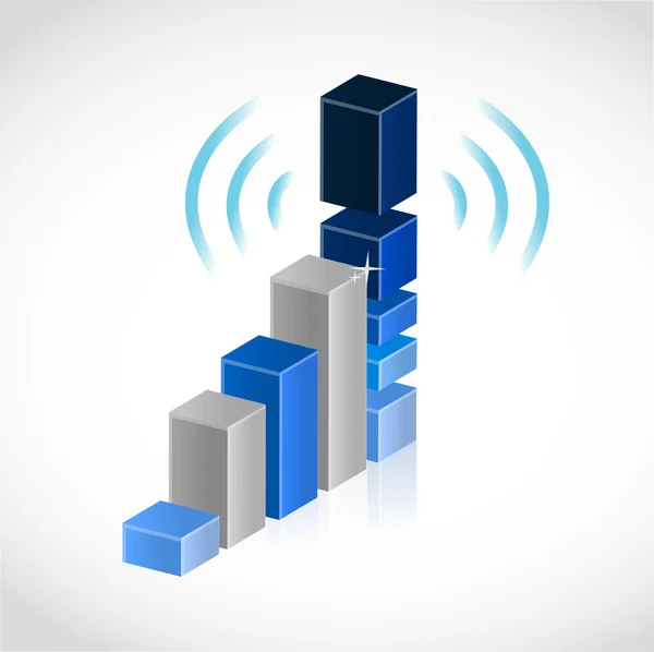 Business online connection graph — Stock Photo, Image