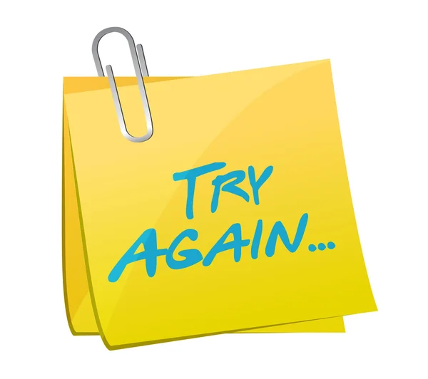 Try again post message illustration — Stock Photo, Image