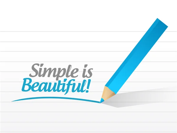 Simple is beautiful message illustration — Stock Photo, Image