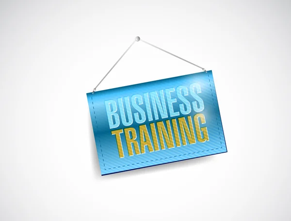 Бизнес-тренинг висит баннер иллюстрация — стоковое фото