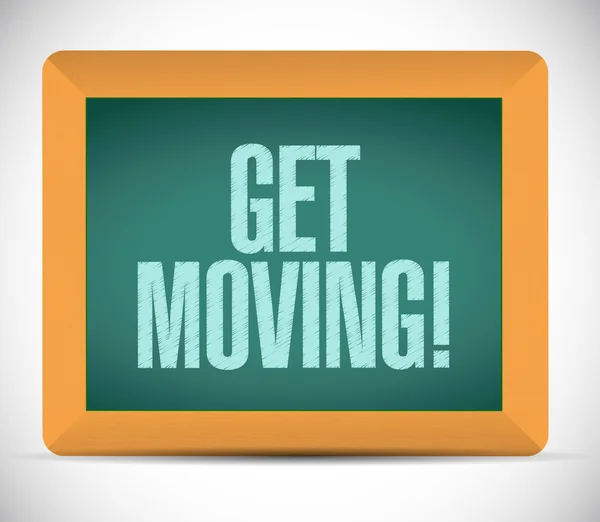 Get moving message illustration design — Stock Photo, Image