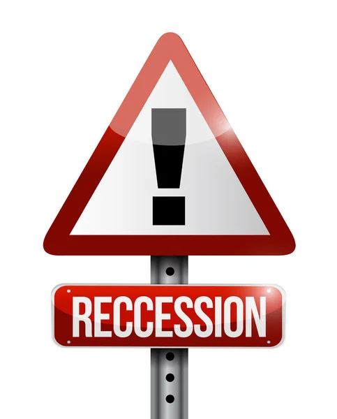 Recession warning sign illustration design — Stock Photo, Image