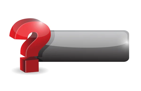 Question mark sign button illustration design — Stock Photo, Image