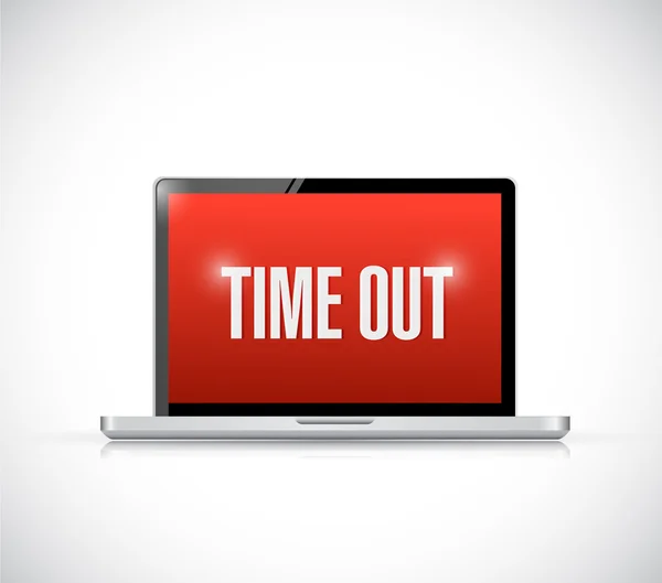 Time out messaggio del computer — Foto Stock