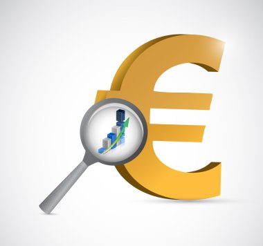 Euro para birimi gözden illüstrasyon tasarımı