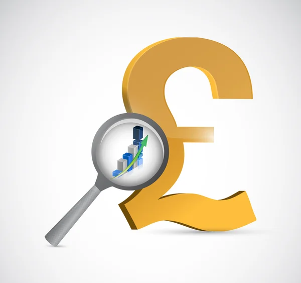 British pound currency review illustration — Stock Photo, Image