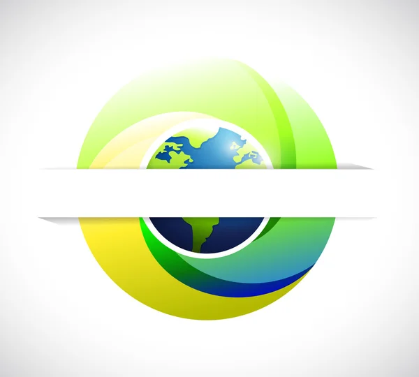 Globe save earth pocket illustration design — Stock Photo, Image