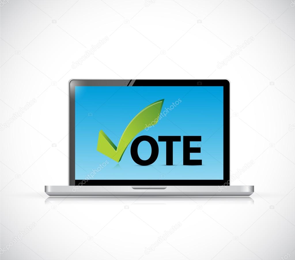 vote online computer concept illustration design