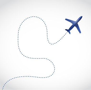 yolları ve uçak fly. resim tasarım