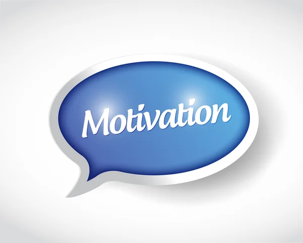 Motivation meddelande bubbla illustration design — Stockfoto