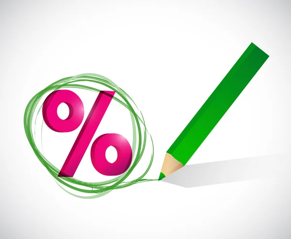 Percentage selection illustration design — Stock Photo, Image