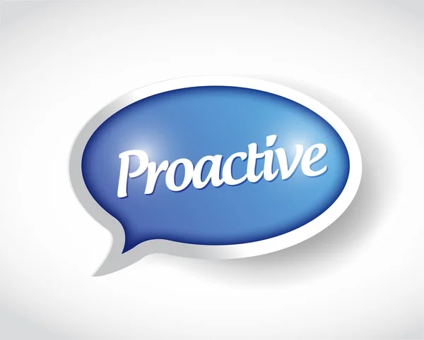 Proactive message bubble illustration design — Stock Photo, Image