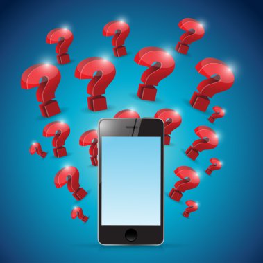 telefon soru işaretleri. resim tasarım