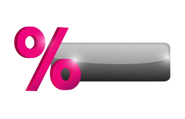 Porcentaje botón ilustración diseño — Foto de Stock