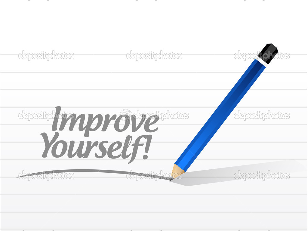 improve yourself post illustration design