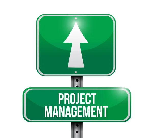 Project management signpost illustration design — Stock Photo, Image