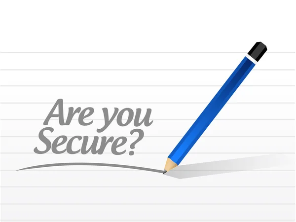 Are you secure question message illustration — Stock Photo, Image
