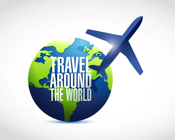 Travel around the globe illustration design — Stock Photo, Image