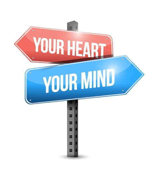 Your heart, your mind illustration design — Stock Photo, Image