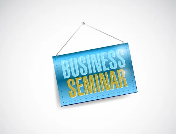 Business-Seminar hängende Banner Illustration — Stockfoto