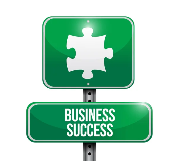 Business successo puzzle segno illustrazione design — Foto Stock