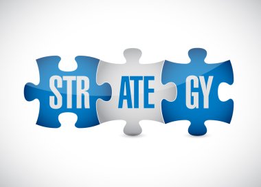 Strateji puzzle parçaları illüstrasyon tasarımı