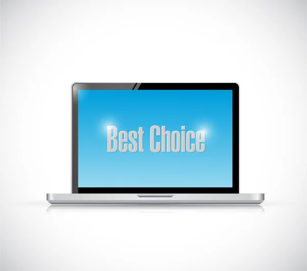 Best choice computer message illustration — Stock Photo, Image