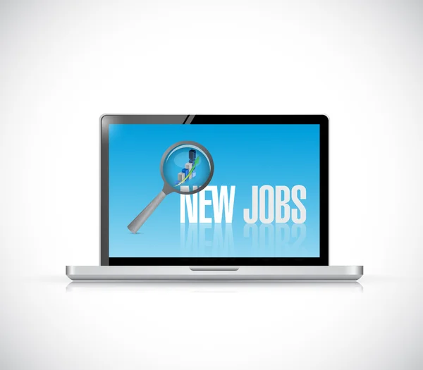 Computer new jobs illustration design — Stock Photo, Image