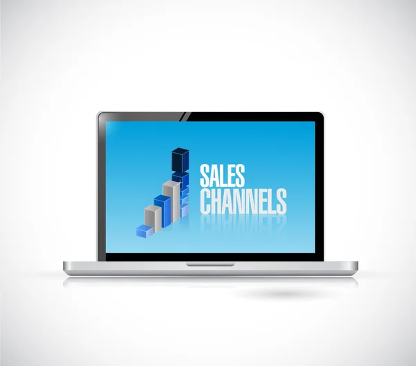 Computer sales channels illustration design — Stock Photo, Image