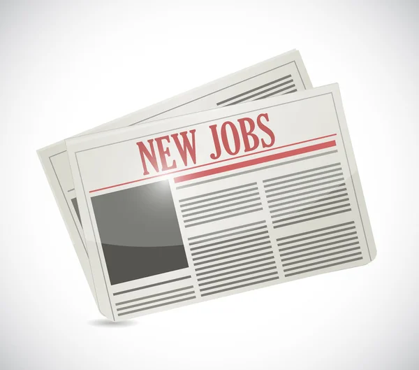 New jobs newspaper illustration design — Stock Photo, Image