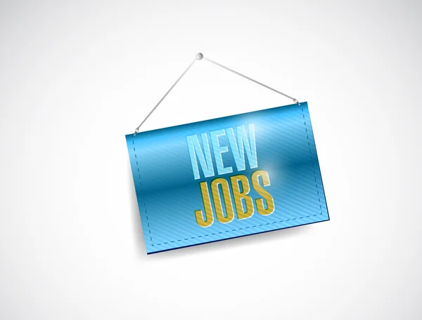 New jobs hanging banner illustration design — Stock Photo, Image