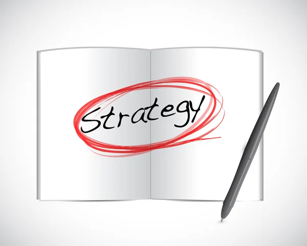 Strategy book sign illustration design — Stock Photo, Image