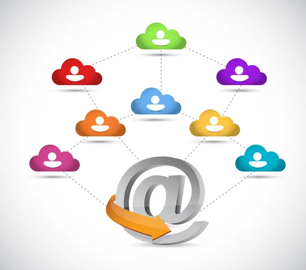 Cloud avatar online verbindung illustration — Stockfoto