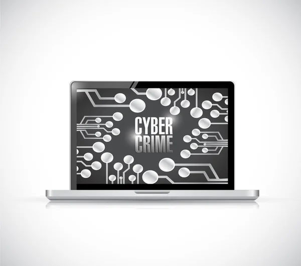 Caber crime laptop sign illustration design — Stock Photo, Image