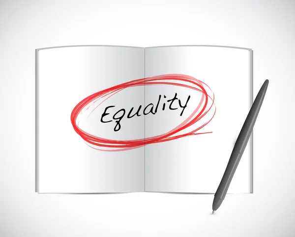 Equality book sign illustration design — Stock Photo, Image