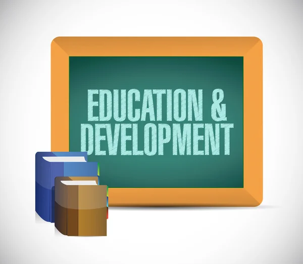 Education and development message on board — Stock Photo, Image