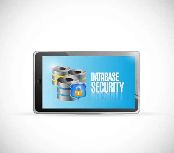 Tablet database security illustration design — Stock Photo, Image