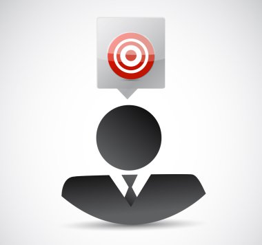 business avatar target illustration design clipart